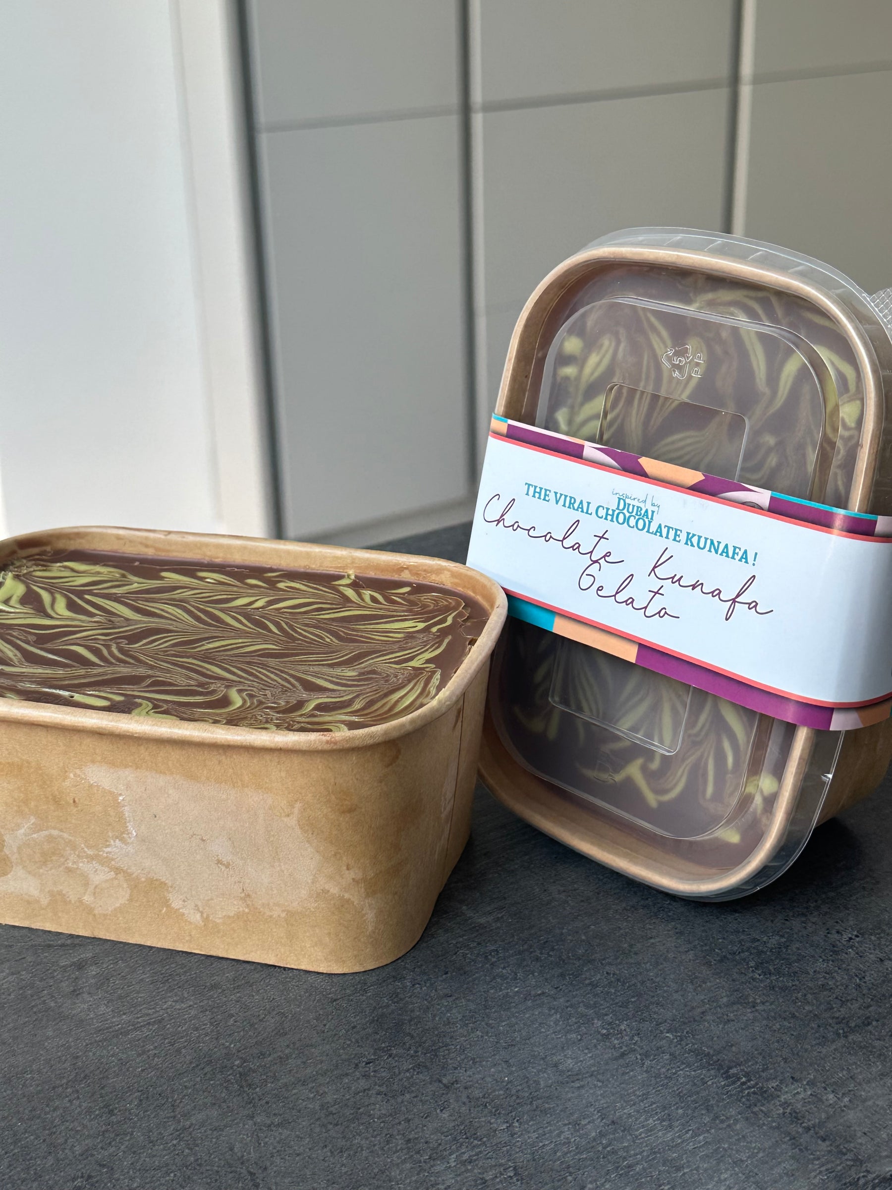 Chocolate Kunafa Gelato
